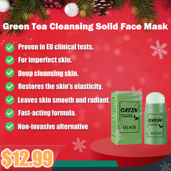 💥Big Discount Today - The Most Popular Green Tea Cleansing Solid Face Mask