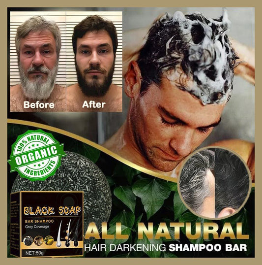 💥2024 New Hair Darkening Shampoo Soap - Hair Turns Black - Prevent Hair Loss - Nourishes Hair Growth