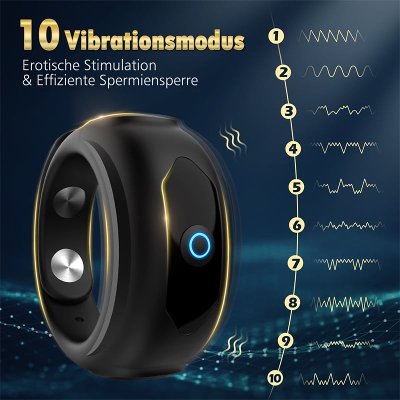 🔥2024 Latest Explosion 💥 - Adjustable Vibration Silicone Delay Ring - Suitable for harder erection & delay ejaculation & enjoy intense orgasms