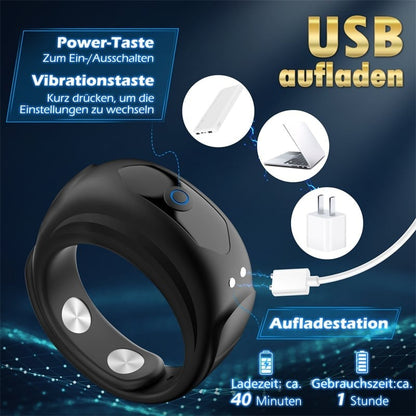 🔥2024 Latest Explosion 💥 - Adjustable Vibration Silicone Delay Ring - Suitable for harder erection & delay ejaculation & enjoy intense orgasms