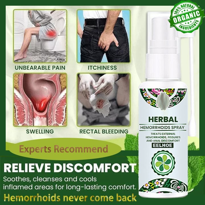 💥2024 Experts Recommend Product - New Upgraded Formula Herbal Hemorrhoids Spray【Permanent Removal & No Recurrence】