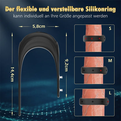 🔥2024 Latest Explosion 💥 - Adjustable Vibration Silicone Delay Ring - Suitable for harder erection & delay ejaculation & enjoy intense orgasms